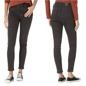 Madewell 10” high riser skinny skinny black wash jeans